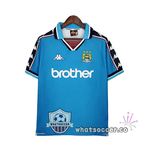 1997-1999 Manchester City Retro Home Jerseys Blue