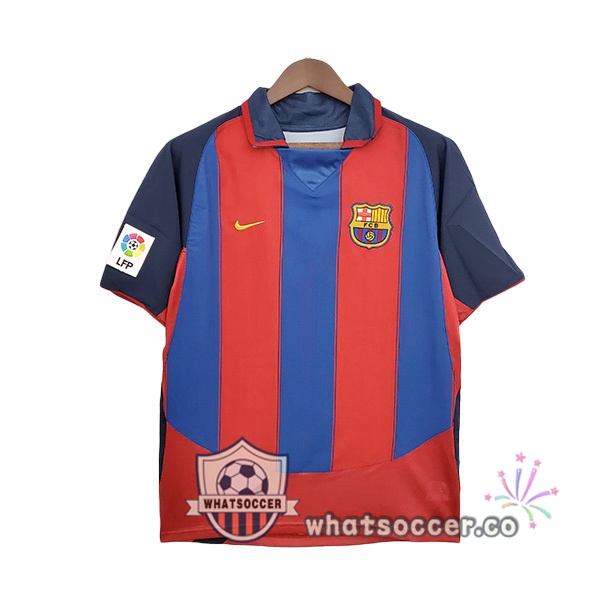 2003-2004 FC Barcelona Retro Home Jerseys Red Blue