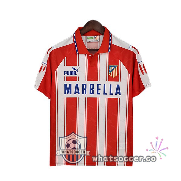 1994-1995 Atletico Madrid Retro Home Jerseys Red White