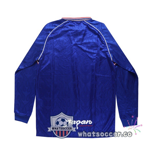 1998 World Cup Japan Home Retro Jerseys Long Sleeve Blue
