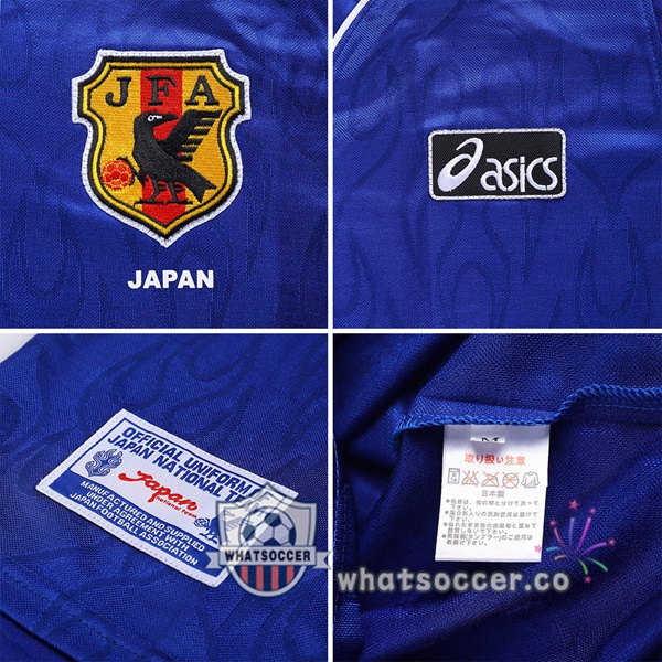 1998 World Cup Japan Home Retro Jerseys Long Sleeve Blue