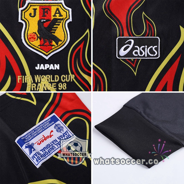1998 World Cup Japan Goalkeeper Jerseys Retro Long Sleeve Black