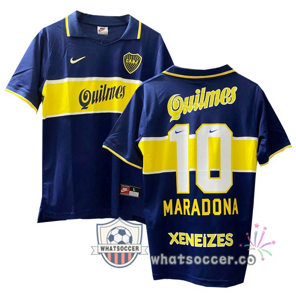 1997-1998 Boca Juniors Home Retro Jerseys MARADONA #10