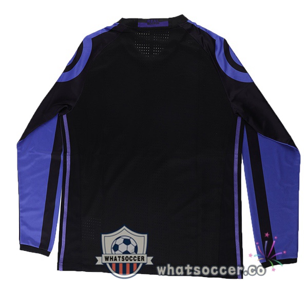2016-2017 Real Madrid Third Away Retro Jerseys Long Sleeve Black Purple