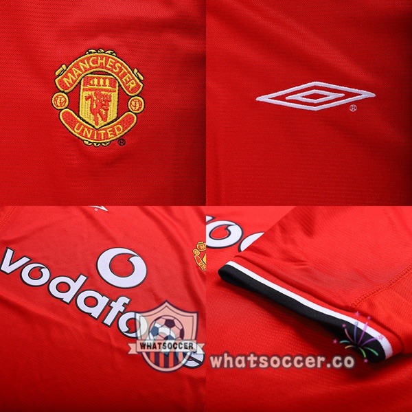 2000-2002 Manchester United Home Retro Jerseys Red