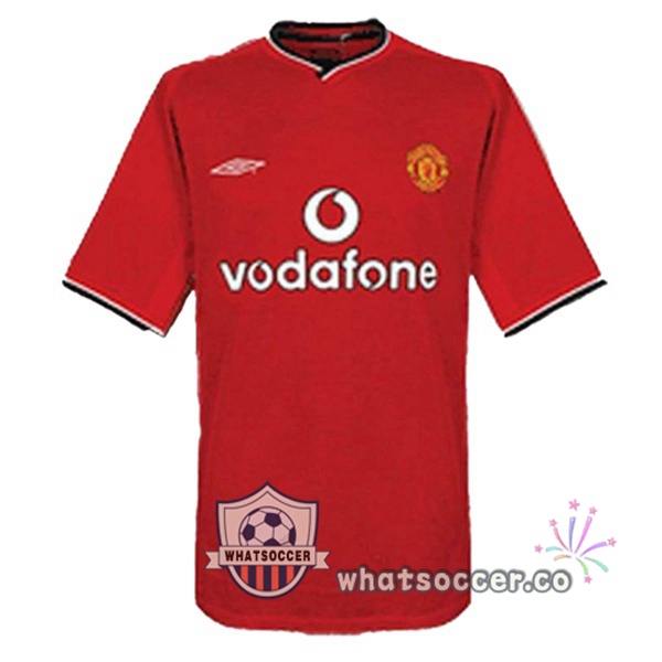 2000-2002 Manchester United Home Retro Jerseys Red