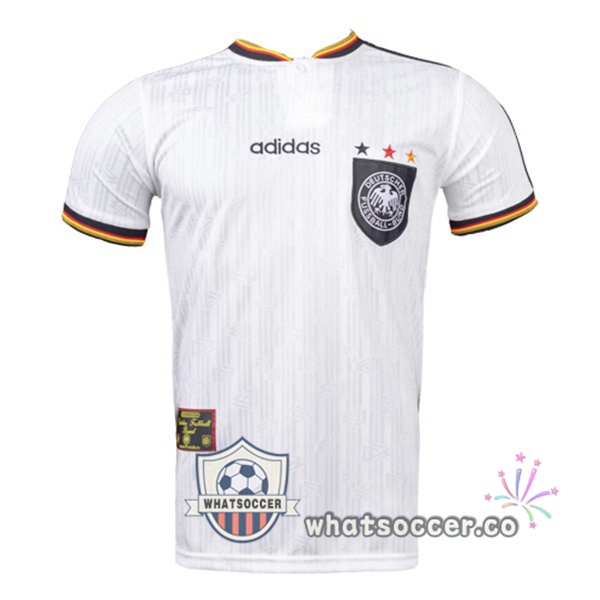 1996 Germany Home Retro Jerseys White