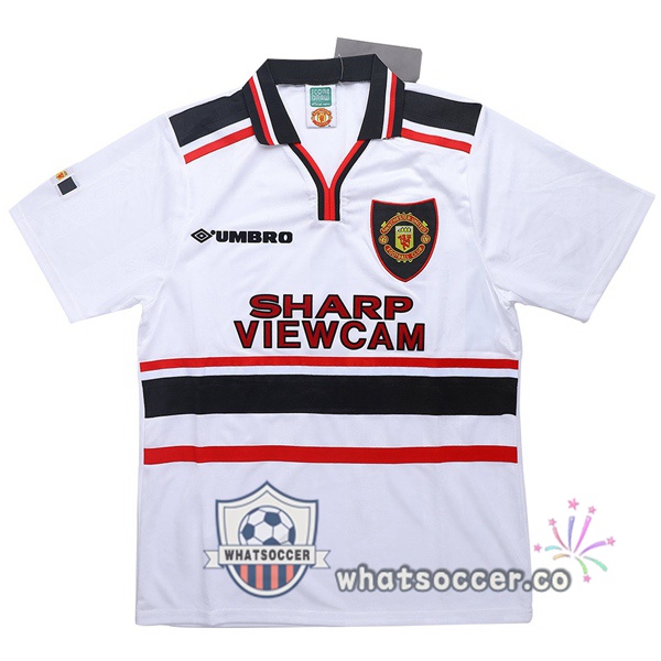 1998-1999 Manchester United Away Retro Jerseys White