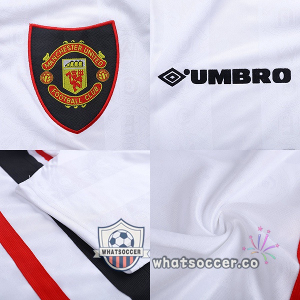 1998-1999 Manchester United Away Retro Jerseys White