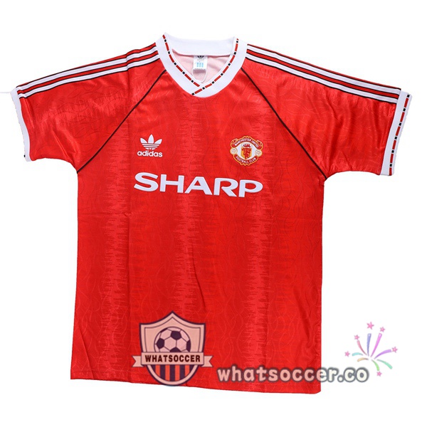 1990-1992 Manchester United Home Retro Jerseys Red