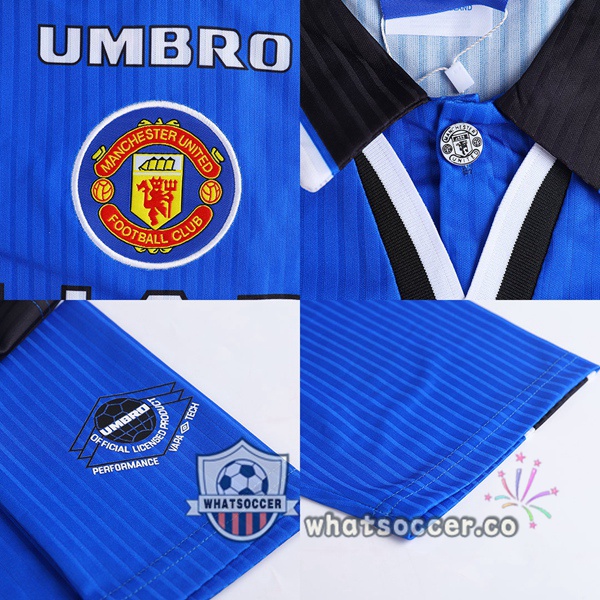 1996-1997 Manchester United Third Away Retro Jerseys Blue