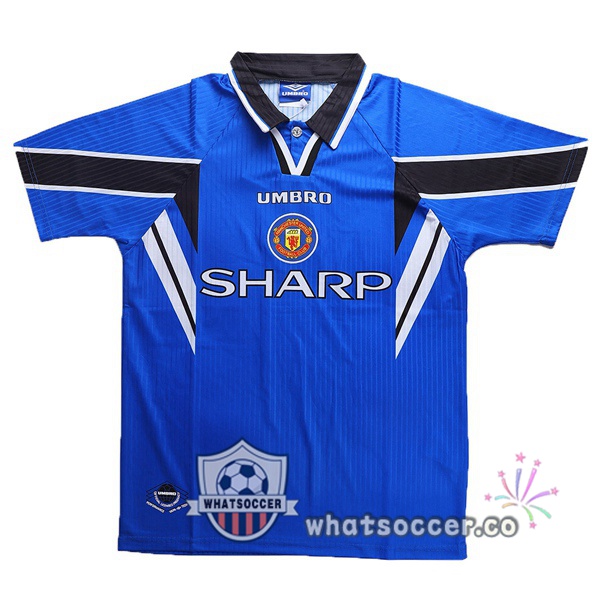 1996-1997 Manchester United Third Away Retro Jerseys Blue