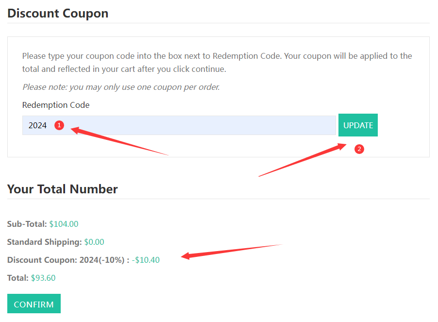 Enter discount